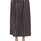 Pleated Finesse Faux Leather Skirt