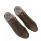Sleek Monocolor Leather Sneakers