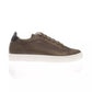Sleek Monocolor Leather Sneakers