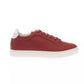 Elegant Red Leather Monocolor Sneakers