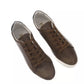 Sleek Monocolor Leather Sneakers