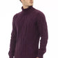 Elegant Purple Turtleneck Sweater for Men