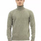 Chic Turtleneck Woolen Sweater in Lush Green