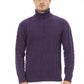 Elegant Purple Turtleneck Sweater for Men