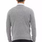 Chic Gray V-Neck Cashmere-Blend Sweater