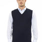 Elegant Blue V-Neck Vest for Men