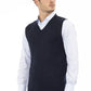 Elegant Blue V-Neck Vest for Men