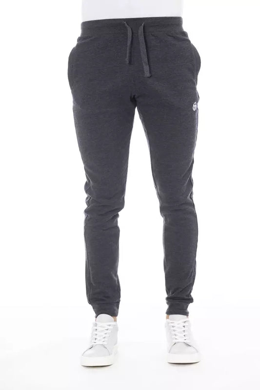 Chic Gray Sports Fleece Trousers for Men