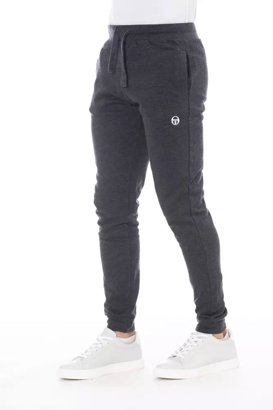 Chic Gray Sports Fleece Trousers for Men