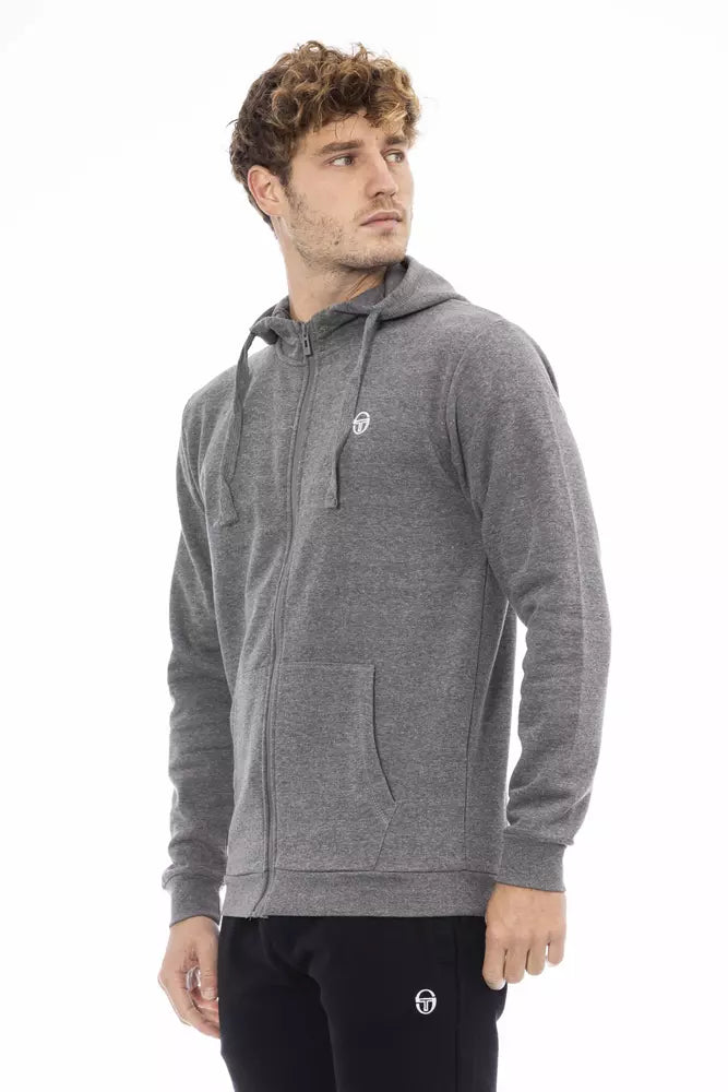 Classic Gray Hooded Zip Sweatshirt