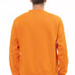 Chic Orange Crew Neck Fleece Sweater