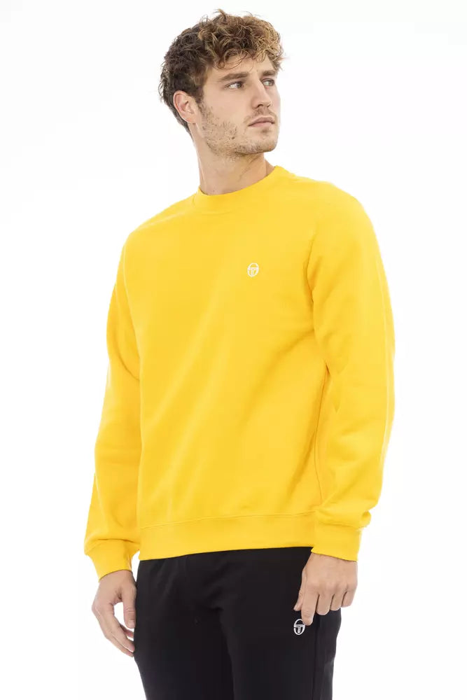 Chic Yellow Crew Neck Fleece Sweater