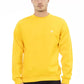 Chic Yellow Crew Neck Fleece Sweater