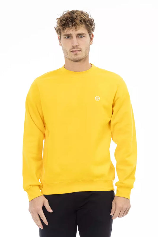 Chic Yellow Crew Neck Fleece Sweater