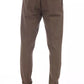 Elegant Brown Cotton Blend Trousers