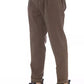 Elegant Brown Cotton Blend Trousers