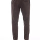 Chic Brown Cotton Blend Trousers