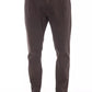 Chic Brown Cotton Blend Trousers