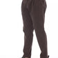 Chic Brown Cotton Blend Trousers