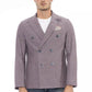 Elegant Purple Fabric Jacket