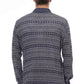 Elegant Italian Collar Button-Up Blue Shirt