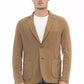 Classic Brown Cotton Blend Jacket