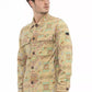Chic Beige Italian Collar Shirt for Men