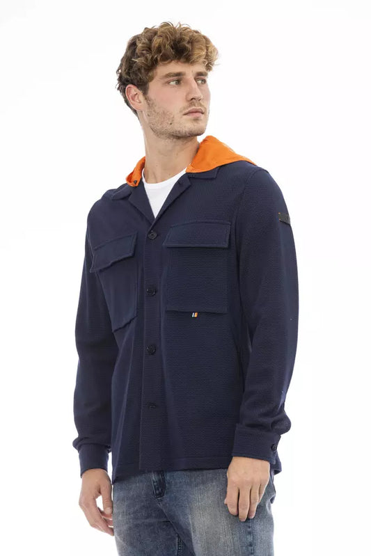 Sleek Waterproof Hooded Shirt in Blue