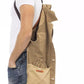 Elegant Brown Jacket with Backpack Feature