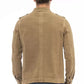 Elegant Brown Jacket with Backpack Feature