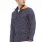 Chic Blue Jacket with Backpack Braces