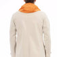 Beige Waterproof Hooded Jacket with Backpack Braces