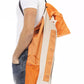 Beige Waterproof Hooded Jacket with Backpack Braces