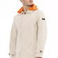 Beige Waterproof Hooded Jacket with Backpack Braces