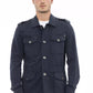 Sleek Cotton Blend Blue Jacket