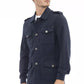 Sleek Cotton Blend Blue Jacket