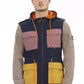 Chic Blue Hooded Jacket with Backpack Braces