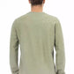 Chic Green Crew Neck Sweater with Embroidered Logo