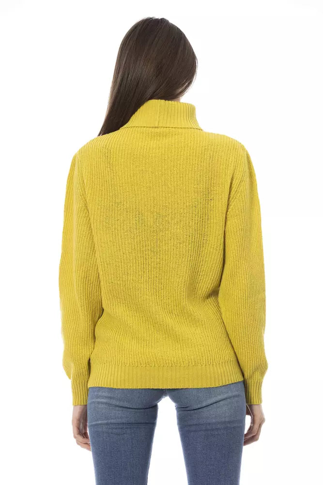 Elegant Yellow Turtleneck Sweater