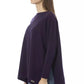 Elegant Purple Crew Neck Sweater with Monogram
