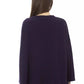 Elegant Purple Crew Neck Sweater with Monogram