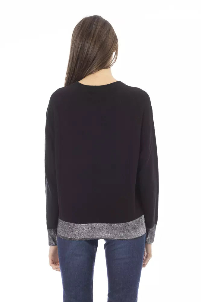 Chic Monogram Crew Neck Cashmere-Blend Sweater