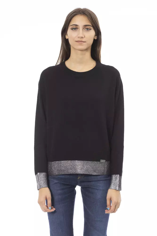 Chic Monogram Crew Neck Cashmere-Blend Sweater