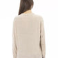 Elegant Beige Crew Neck Sweater for Women