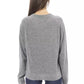 Elegant Crew Neck Cashmere Blend Sweater