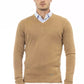 Beige V-Neck Modal Cashmere Sweater