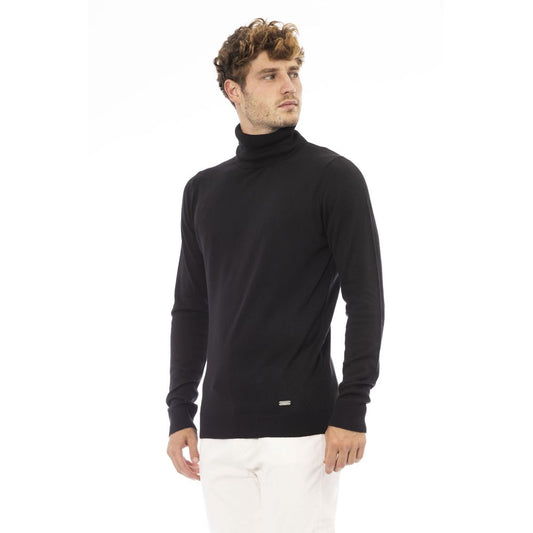 Elegant Ribbed Turtleneck Cashmere Blend Sweater