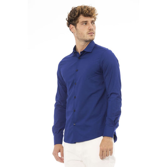 Elegant Italian Blue Regular Fit Shirt