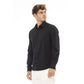 Elegant Black Cotton Blend Italian Shirt