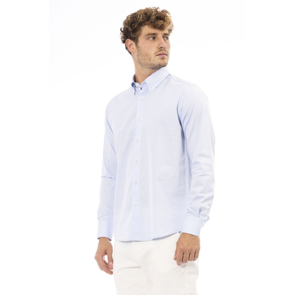 Elegant Light Blue Italian Shirt